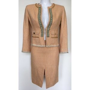 Dolce and Gabbana Tweed Suit Set 2 Piece